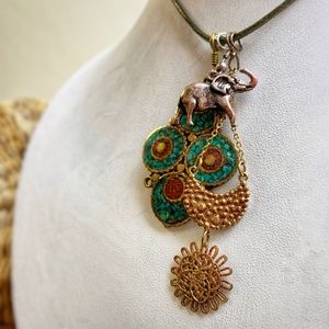 Celestial Elephant Charm Pendant Necklace